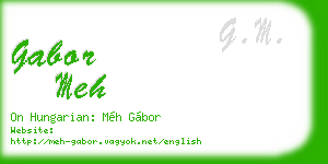 gabor meh business card